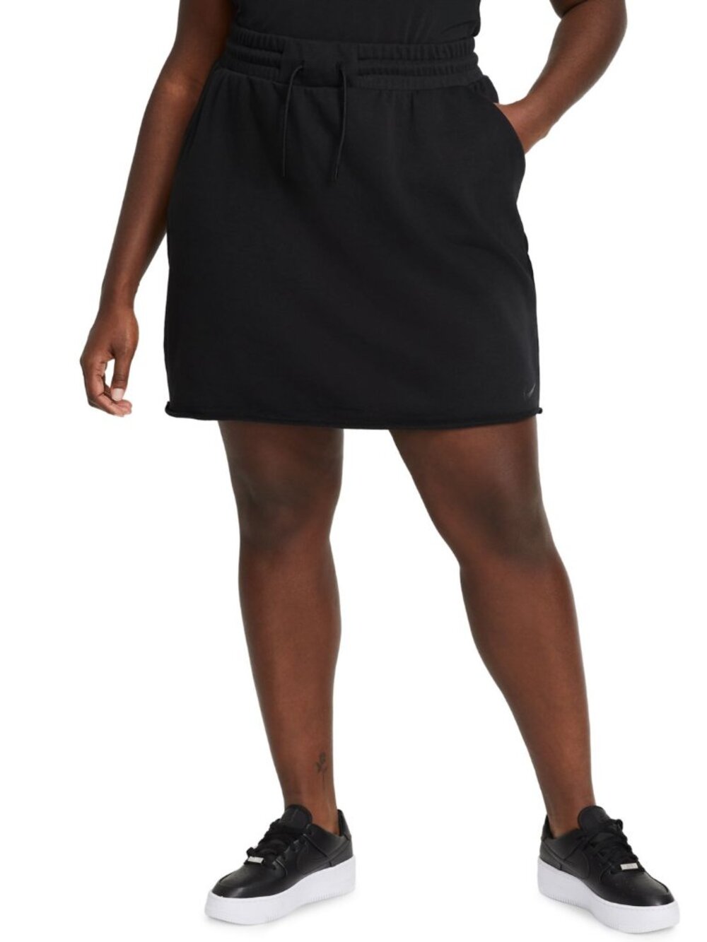 Nike Womens Plus Size Icon Clash Drawstring-Waist Sweats Skirt